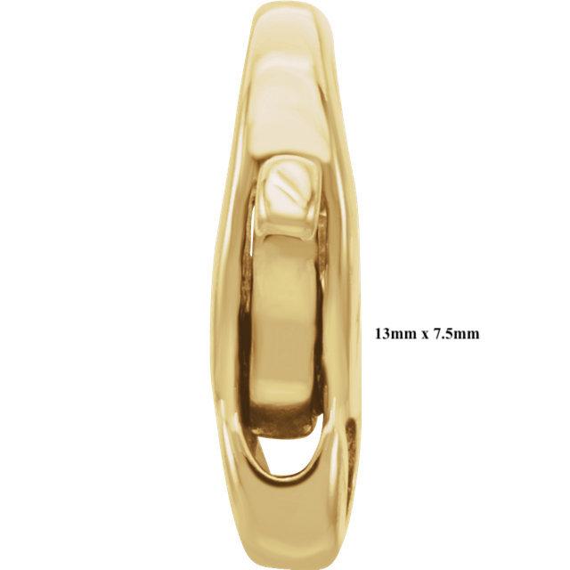 14K Yellow Gold or Sterling Silver Infinity Design Lobster Clasp Jewelry Findings