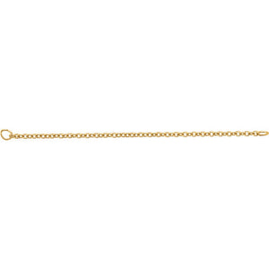 14K Yellow Gold 14K White Gold Safety Chain Guard with Jump Rings Jewelry Findings