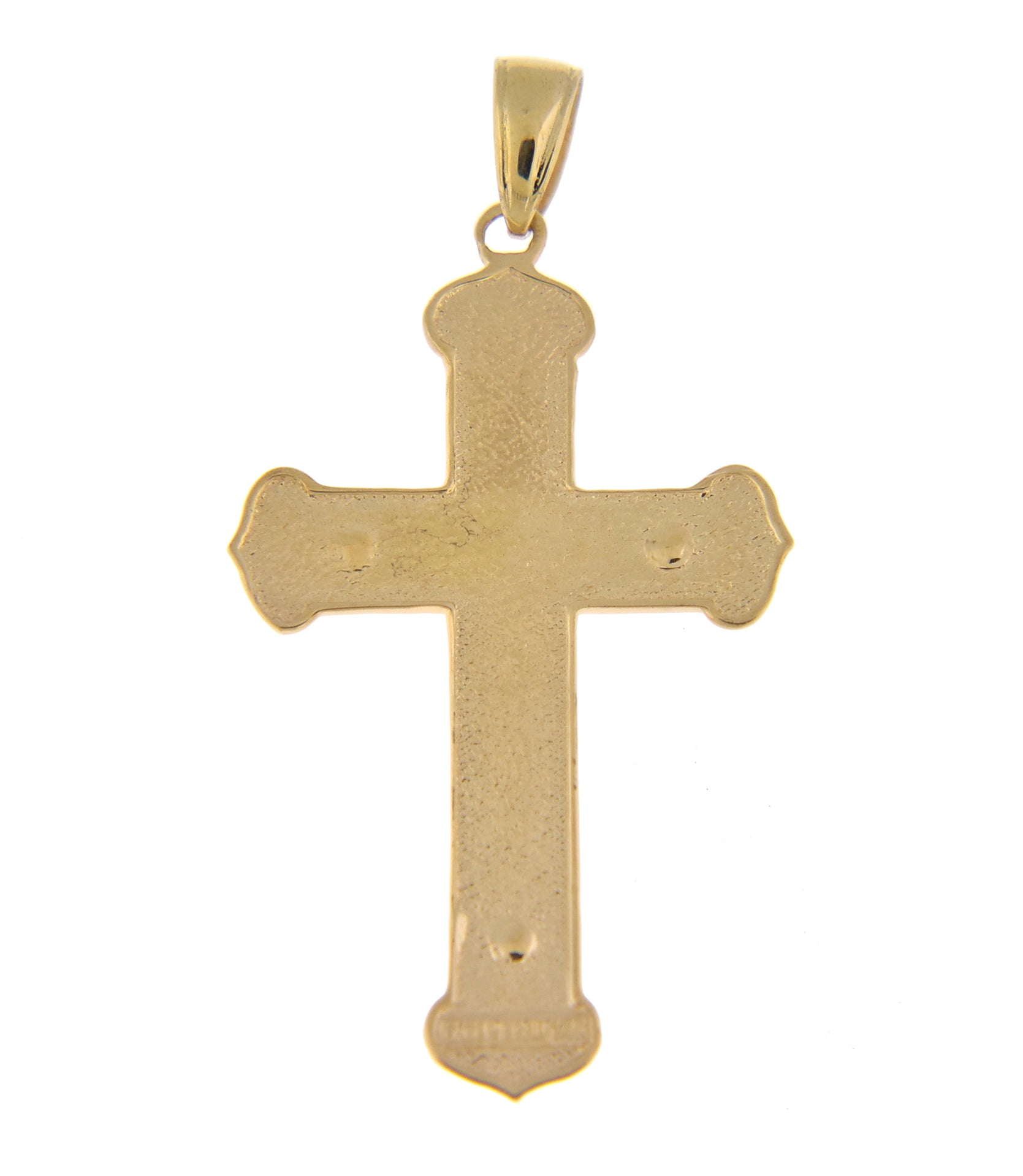 14k Yellow Gold Cross Crucifix Pendant Charm