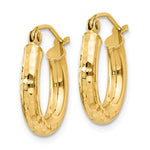 Afbeelding in Gallery-weergave laden, 14K Yellow Gold Diamond Cut Classic Round Hoop Earrings 15mm x 3mm
