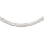 Załaduj obraz do przeglądarki galerii, Sterling Silver 8mm Diamond Cut Cubetto Omega Choker Necklace Pendant Chain
