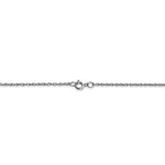 Lataa kuva Galleria-katseluun, 10k White Gold 0.95mm Polished Cable Rope Necklace Pendant Chain
