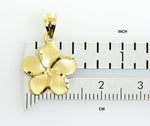 Kép betöltése a galériamegjelenítőbe: 14k Yellow Gold Plumeria Flower Small Pendant Charm

