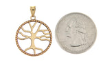 Afbeelding in Gallery-weergave laden, 14k Yellow Gold Tree of Life Pendant Charm
