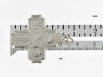 Indlæs billede til gallerivisning Sterling Silver Cruciform Cross Four Way Medal Pendant Charm

