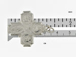 Cargar imagen en el visor de la galería, Sterling Silver Cruciform Cross Four Way Medal Pendant Charm
