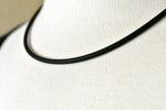 Carica l&#39;immagine nel visualizzatore di Gallery, Black 3mm Rubber Cord Necklace with Sterling Silver Clasp
