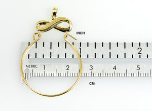 14K Yellow Gold Infinity Symbol Charm Holder Pendant