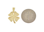 Load image into Gallery viewer, 14k Yellow Gold Four Leaf Clover Open Back Pendant Charm
