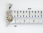 Afbeelding in Gallery-weergave laden, 14k White Gold Pineapple 3D Pendant Charm
