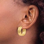Load image into Gallery viewer, 14K Yellow Gold Modern Contemporary Round Hoop Earrings
