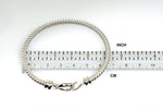 Cargar imagen en el visor de la galería, Sterling Silver Contemporary 4mm Woven Hook Clasp Bangle Bracelet
