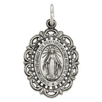 Φόρτωση εικόνας στο εργαλείο προβολής Συλλογής, Sterling Silver Blessed Virgin Mary Miraculous Medal Oval Pendant Charm
