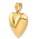 이미지를 갤러리 뷰어에 로드 , 14k Yellow Gold Small Puffy Heart 3D Pendant Charm
