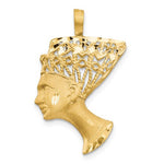 Załaduj obraz do przeglądarki galerii, 14k Yellow Gold Egyptian Nefertiti Pendant Charm
