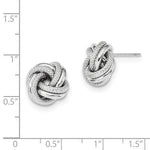Afbeelding in Gallery-weergave laden, 14k White Gold 12mm Classic Love Knot Stud Post Earrings
