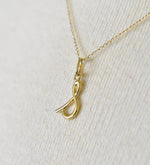 Afbeelding in Gallery-weergave laden, 10K Yellow Gold Lowercase Initial Letter S Script Cursive Alphabet Pendant Charm

