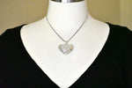 Cargar imagen en el visor de la galería, Sterling Silver Puffy Filigree Heart 3D Large Pendant Charm
