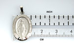 Lataa kuva Galleria-katseluun, 14k White Gold Blessed Virgin Mary Miraculous Medal Pendant Charm
