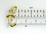 Carregar imagem no visualizador da galeria, 14k Yellow Gold Initial Letter T Cursive Chain Slide Pendant Charm
