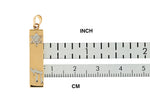 Load image into Gallery viewer, 14k Gold Two Tone Mezuzah Star of David Chai Pendant Charm
