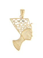Cargar imagen en el visor de la galería, 14k Yellow Gold Egyptian Nefertiti Pendant Charm
