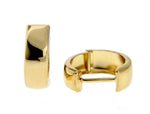 Carica l&#39;immagine nel visualizzatore di Gallery, 14k Yellow Gold Classic Round Polished Hinged Hoop Huggie Earrings
