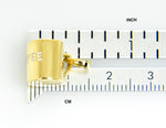 Ladda upp bild till gallerivisning, 14K Yellow Gold with Enamel Coffee Cup Mug 3D Pendant Charm
