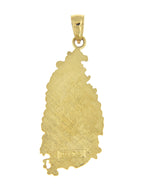 Afbeelding in Gallery-weergave laden, 14k Yellow Gold St. Lucia Island Map Travel Pendant Charm

