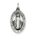 Lataa kuva Galleria-katseluun, Sterling Silver Blessed Virgin Mary Miraculous Medal Oval Pendant Charm
