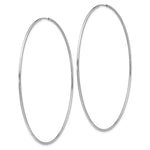 Lataa kuva Galleria-katseluun, 14K White Gold 70mmx1.20mm Extra Large Round Endless Hoop Earrings
