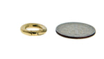 이미지를 갤러리 뷰어에 로드 , 14K Yellow Gold 12mm Round Link Lock Hinged Push Clasp Bail Enhancer Connector Hanger for Pendants Charms Bracelets Anklets Necklaces
