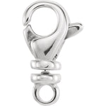 Lataa kuva Galleria-katseluun, 14K Yellow White Gold Fancy Swivel Lobster Clasp with Ring for Bracelet Anklet Choker Necklace Pendant Charm Connector
