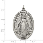 Cargar imagen en el visor de la galería, Sterling Silver Blessed Virgin Mary Miraculous Medal Pendant Charm
