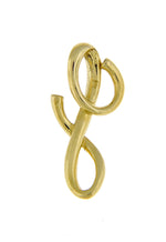 將圖片載入圖庫檢視器 14k Yellow Gold Initial Letter G Cursive Chain Slide Pendant Charm
