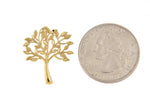 Load image into Gallery viewer, 14k Yellow Gold Tree of Life Chain Slide Pendant Charm
