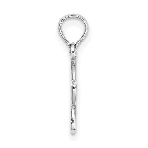 14k White Gold Small Cut Out Pendant Charm