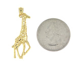 Ladda upp bild till gallerivisning, 14k Yellow Gold Giraffe Open Back Pendant Charm - [cklinternational]

