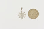 Lataa kuva Galleria-katseluun, 14k White Gold Snowflake 3D Pendant Charm
