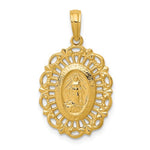 Φόρτωση εικόνας στο εργαλείο προβολής Συλλογής, 14k Yellow Gold Blessed Virgin Mary Miraculous Medal Pendant Charm
