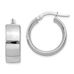 Carica l&#39;immagine nel visualizzatore di Gallery, 14K White Gold 18mm Classic Round Endless Hoop Earrings
