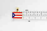 將圖片載入圖庫檢視器 14K Yellow Gold Enamel Puerto Rico Flag Pendant Charm
