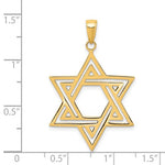 Lade das Bild in den Galerie-Viewer, 14K Yellow Gold Star of David Pendant Charm
