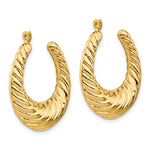 Carica l&#39;immagine nel visualizzatore di Gallery, 14k Yellow Gold Twisted Hoop Hollow Earring Jackets
