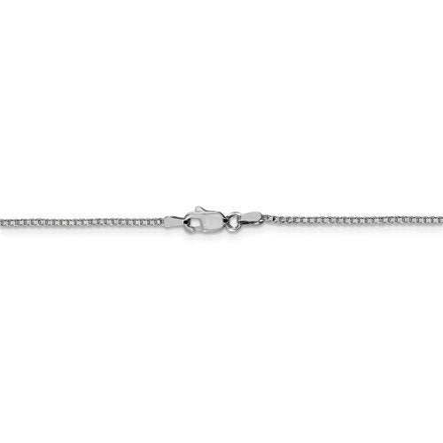 10K White Gold 1.1mm Box Bracelet Anklet Choker Necklace Pendant Chain