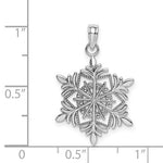 Carica l&#39;immagine nel visualizzatore di Gallery, 14k White Gold Snowflake Pendant Charm
