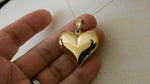 Load and play video in Gallery viewer, 14k Yellow Gold Large Puffed Heart Hollow 3D Pendant Charm

