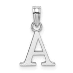 Afbeelding in Gallery-weergave laden, 14K White Gold Uppercase Initial Letter A Block Alphabet Pendant Charm
