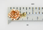 Ladda upp bild till gallerivisning, 14k Gold Two Tone Small Rose Flower Pendant Charm
