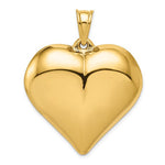 画像をギャラリービューアに読み込む, 14k Yellow Gold Large Puffed Heart Hollow 3D Pendant Charm
